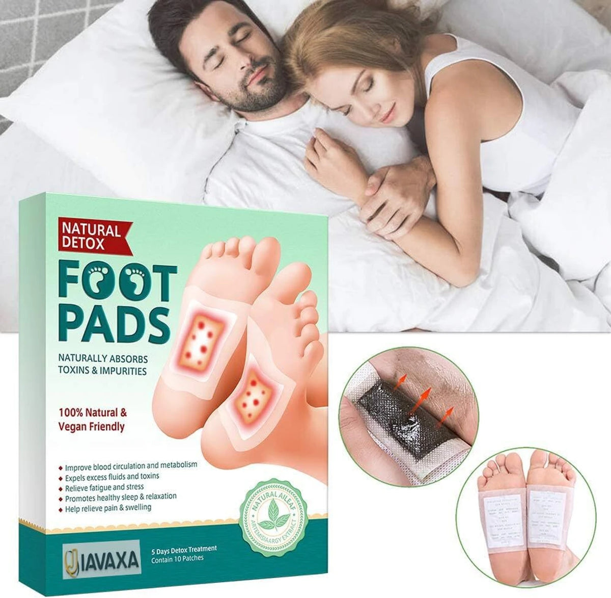 🌿 Detox Foot Pads Herba Jivan 🌿🦶 BUY 30 GET 40 FREE 🌱
