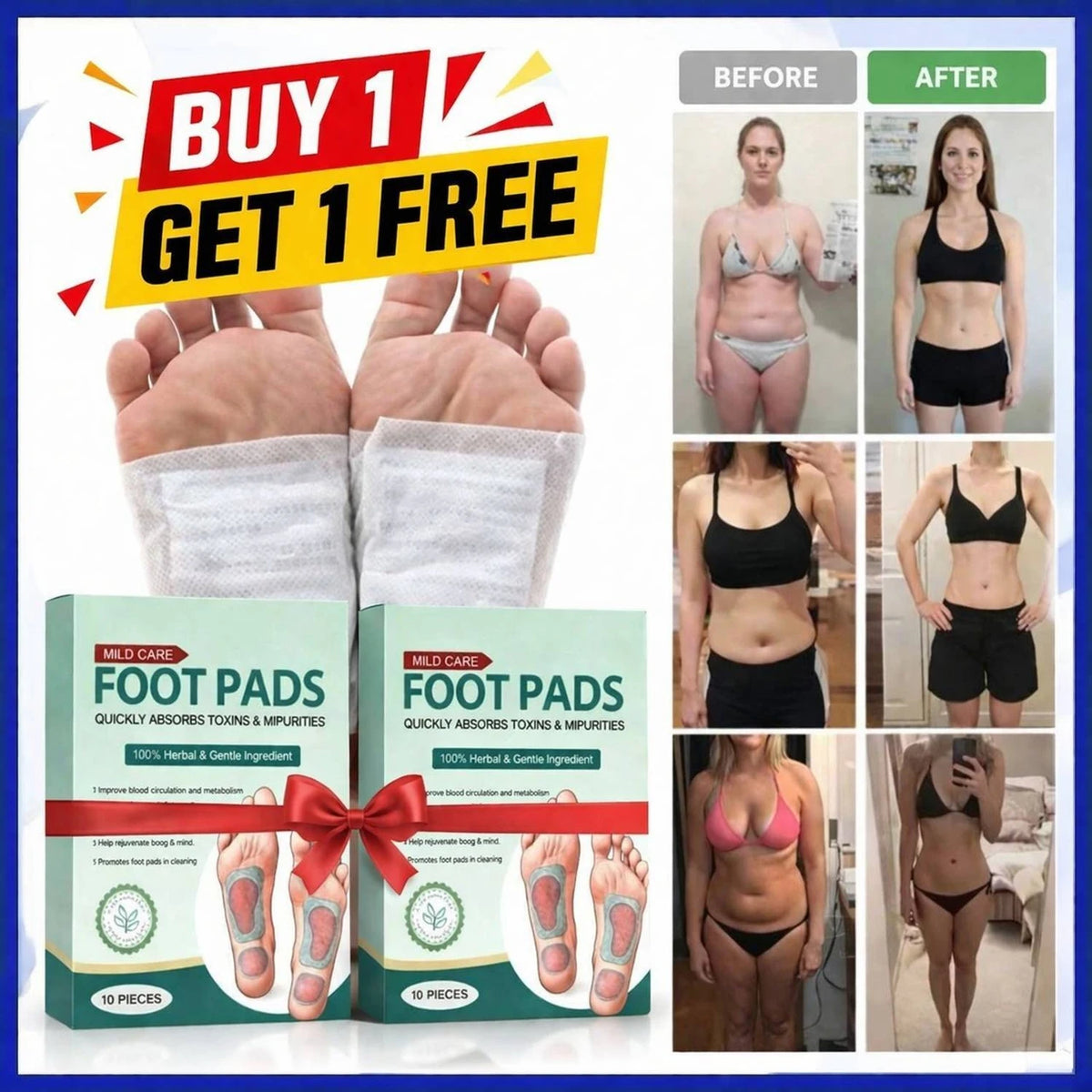 🌿 Detox Foot Pads Herba Jivan 🌿🦶 BUY 30 GET 40 FREE 🌱