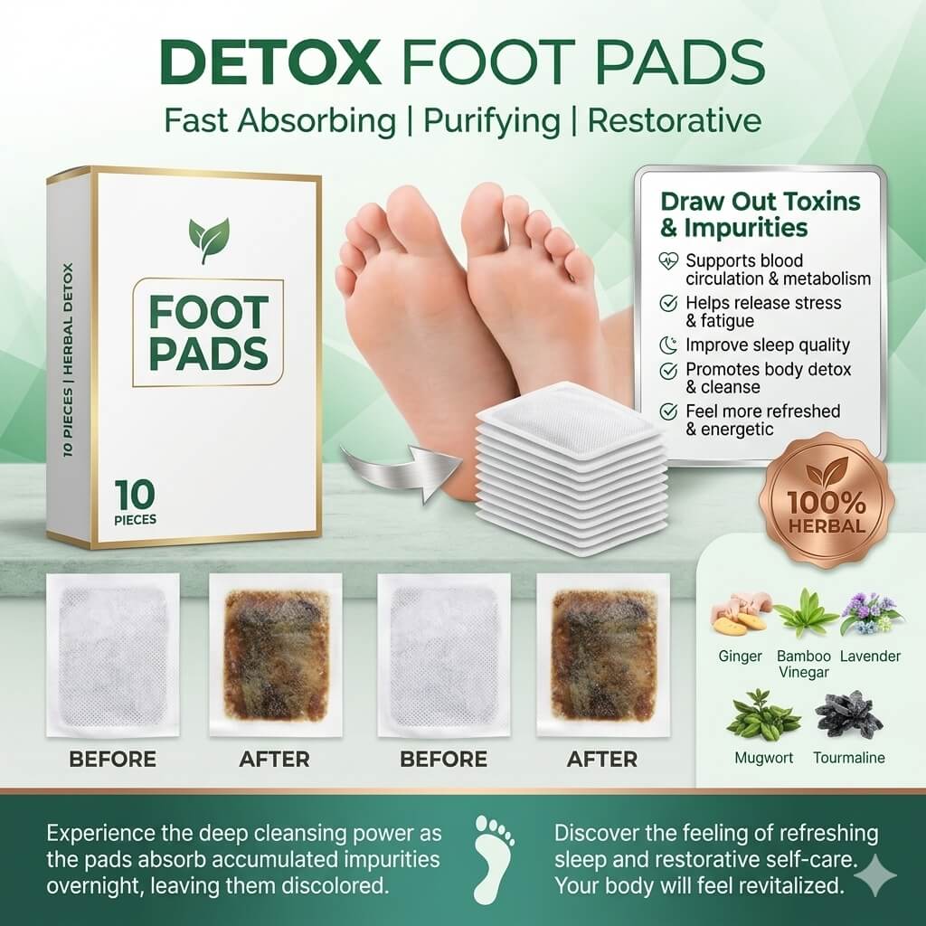 🌿 Detox Foot Pads Herba Jivan 🌿🦶 BUY 10 GET 20 FREE 🌱